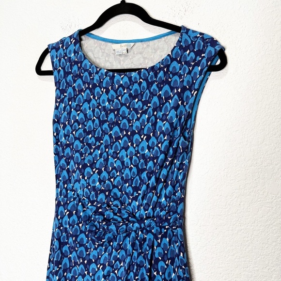 Boden Darcey Twist Front Sheath Knee Length Stretch Jersey Dress - Picture 4 of 10